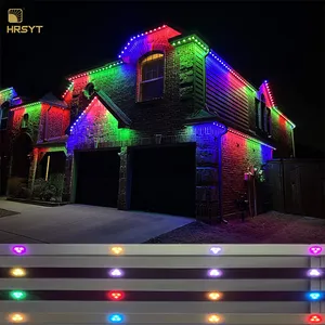 HRSYT Factory Hot Sell Landscape Lighting Soffit Lights DC48V RGB/RGBW Permanent Christmas Holiday LED Pixel Point Lights