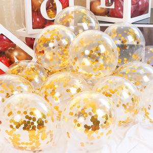 12 pulgadas Popular Party Supplies Cumpleaños Metálico brillo Globo Transparente Bobo Globos con lentejuelas - Product Image 2