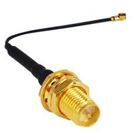 Câblage personnalisé noir 1.13mm 1.32mm avec double extrémités plaqué or SMA femelle vers connecteur UFL assemblage de câble coaxial RF