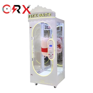 Máquina Expendedora de grúa de máquina de juego de cuerda de corte grande con fecha rosa que funciona con monedas - Product Image 5