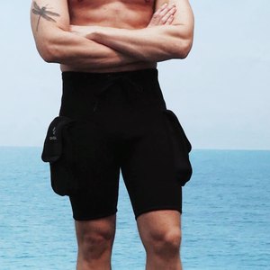 Pantaloncini <span class=keywords><strong>da</strong></span> uomo in neoprene <span class=keywords><strong>da</strong></span> 3 mm, pantaloncini <span class=keywords><strong>da</strong></span> immersione con tasca, pantaloni <span class=keywords><strong>da</strong></span> surf per sport acquatici, nuoto, snorkeling, canottaggio W142 - Product Image 1