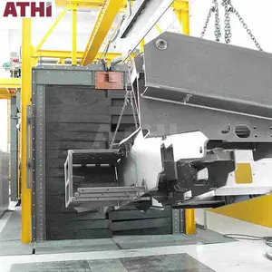 Large Fabricated Steel Structure Continuous Overhead Monorail Conveyor Shot Blasting Chamber Sand blasting Booth for sale