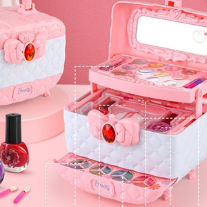 Fashion Portable Makeup <b>Box</b> Cosmetics Set Beauty <b>Toys</b> Kids Birthday Gifts Painting Makeup Special Washable - Product Image 6