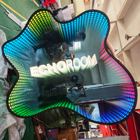 Meilcen - Letrero LED Personalizado con Espejo Infinito, Pantalla de Visualización, Soporte de Pared, Publicidad, Caja de Luz RGB, Gráficos, IP54, Edificios