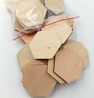 Décorations pour la maison Pièces hexagonales en bois pour l'artisanat