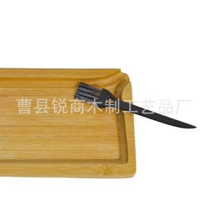 Bandeja para cigarrillos de bambú, 13,2x10x1,5 cm, forma de embudo ranurada para enrollar y guardar, estilo sencillo - Product Image 4