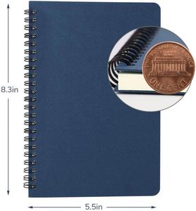 <b>A4</b> Spiral Ruled Leather Lined Custom Color Travel Writing Students College Office Business Subject <b>Diary</b> Notebooks - Product Image 2