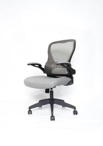 <span class=keywords><strong>Silla</strong></span> de <span class=keywords><strong>oficina</strong></span> ergonómica giratoria gris malla completa diseño minimalista <span class=keywords><strong>brazos</strong></span> abatibles con material de tela cómoda <span class=keywords><strong>silla</strong></span> de escritorio - Product Image 3