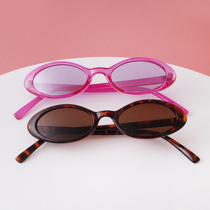 ADE WU STY4122 Retro Fashion Oval Sunglasses Women Men Vintage White Pink <strong>Glasses</strong> Small Frame Shades Sunglasses - Product Image 5