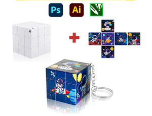 Top Quality Low Moq 5.5cm Magic Cube Promotional <b>Plastic</b> Color 3*3*3 Magic Cube Educational Toy for Kids - Product Image 3
