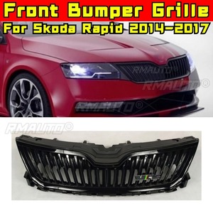 Tiras Decorativas para Parrilla Delantera de Coche, Kit de Carrocería para Parrilla de Carreras, Parrilla Delantera para Skoda Rapid Spaceback 2014-2017, Pieza Exterior - Product Image 2