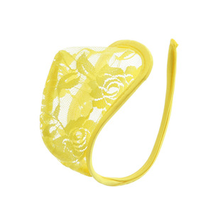 Meiyijia Perizoma C-String in Pizzo Trasparente da <span class=keywords><strong>Uomo</strong></span>, Lingerie Erotica con Apertura all'Inguine, <span class=keywords><strong>Intimo</strong></span> Maschile Trasparente in Pizzo - Product Image 4