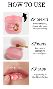 Set de Bálsamo Labial y Mascarilla de Cereza, <span class=keywords><strong>4</strong></span> Colores, Mascarilla Labial Hidratante con Cuchara, Venta al por Mayor, Marca Privada, Fábrica de Maquillaje OEM - Product Image 6