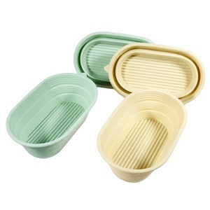 TangChu Oval Foldable Fermentation Blue <b>Silicone</b> Mold Cake <b>Baking</b> Tool - Product Image 1