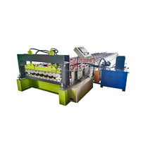 Machine de formage à froid automatique pour tôles trapézoïdales de toiture et de mur, 1200 mm, avec moteur et pompe