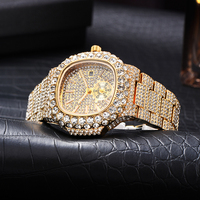 Hommes Hip Hop Icey Watch Iced Out Sub Dial Wristwatch CZ Crystal Fashion Bling Jewelry Watch