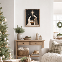 Impression sur toile originale en gros, Art mural LED, Décoration suspendue religieuse de Noël, Numérique pour la maison et les fêtes, Fourniture en gros