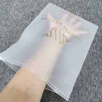 Sacs d'emballage en plastique biodégradable givré personnalisés avec fermeture éclair, sacs à fermeture éclair pour t-shirts, maillots de bain, vêtements avec logo