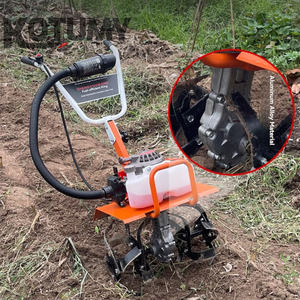 2/4 микро-культиватор, небольшой сельскохозяйственный бензиновый роторный культиватор, бытовой инструмент для вспашки и рыхления почвы - Product Image 3