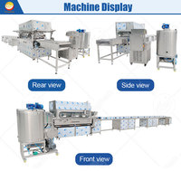 Machine entièrement automatique pour la fabrication de barres céréalières et de chocolat, ligne de production d'enrobage personnalisée, écran PLC, tempéreuse de chocolat haute performance