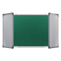 Tableau d'écriture pliable triple cadre en aluminium tableau noir pliable pour les enseignants