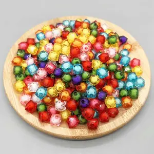 Factory Sell Cheap Colorful 8mm 10mm Square Shape Acrylic Beads For Diy Jewelry Making