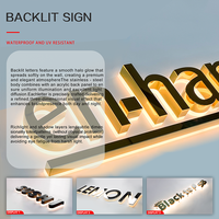 Letreros Personalizables con Logotipo Metálico LED, Letras Acrílicas 3D, Letreros Acrílicos Retroiluminados de Aluminio para Negocios, Rótulos con Nombre de Empresa para Tiendas