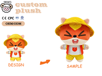 Fabricant de jouets en peluche personnalisés, renard amusant en peluche de 10 cm, OEM ODM pour cadeaux en gros et vente au détail