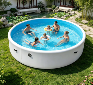 Vanace <b>Inflatable</b> <b>Pool</b> with Sofa and Cup Holders Outdoor Lounge <b>Pool</b> - Product Image 1