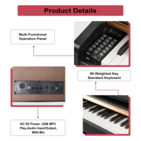 BD MUSIC Wooden 88 Keys Hammer Action MIDI Grand Upright Professional Electric Organ Keyboard Digital Piano Musical Instruments