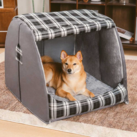 Lit-tente de luxe moderne pour chien et chat toutes saisons avec housse amovible et lavable pour animaux de petite et moyenne taille