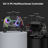 Gamegaga J HG04I - Control Inalámbrico para PS5, PC, Steam, Mac, con Motor de Vibración RGB, para Teléfonos Android e iOS