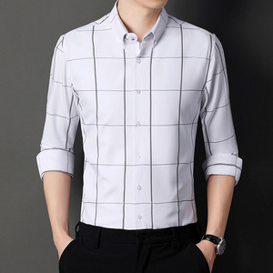 <span class=keywords><strong>Chemise</strong></span> d'affaires pour hommes à manches longues, style européen et américain, nouvelle collection printemps-été, vente en gros - Product Image 2