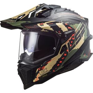 Casco Enduro Ls2 Mx701 Explorer in Carbonio Nero Rosso Verde Taglia M Casco da Moto - Product Image 1
