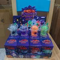 Mainan Squishy Cangkir Teh Susu Halloween, Mainan Lembut Maltosa Berkilau, Mainan Pereda Stres Sensorik, Mainan Fidget, Kotak Misteri Hadiah