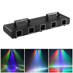 <strong>RGB</strong> Five-hole Disco Laser Light Stage Effect Lighting <strong>DMX</strong> Sound <strong>Control</strong> for DJ Club Party Show - Product Image 2