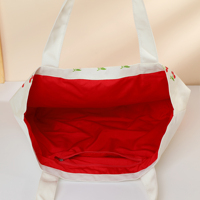Groothandel Canvas Shopper met Aangepaste Fruitprint, Herbruikbare Dameshandtas, Katoenen Canvas Shopper, Aangepaste Tote Bag