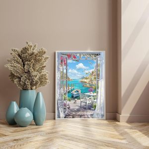 Pintura por número <span class=keywords><strong>para</strong></span> adultos, lienzo <span class=keywords><strong>para</strong></span> <span class=keywords><strong>principiantes</strong></span>, paisaje de playa, Kits de pintura por números con 4 pinceles y pintura acrílica - Product Image 4