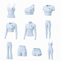 Ensemble de sport 2 pièces personnalisé pour femme, avec brassière de sport à bordure contrastante et short de yoga taille haute, pour la gym et le fitness