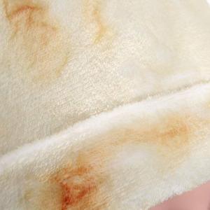 Coperta Portatile Indossabile Rotonda in Flanella e <span class=keywords><strong>Pile</strong></span> 100% Poliestere con Disegni Personalizzati di Pizza, Burrito e Tortilla - Product Image 2