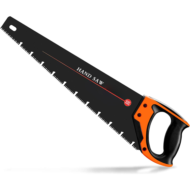 Пила ручная Isunpro 18 дюймов для быстрой резки, пила по дереву с устройством для удаления стружки, эргономичная пила с резиновой ручкой