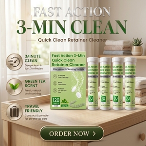 Comprimé effervescent blanchissant pour appareils dentaires – Formule fraîche pour éliminer les taches et les odeurs – Soin des appareils de rétention - Product Image 1