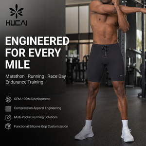 Pantaloncini da Corsa a Compressione Premium Personalizzati per Uomo con 7 Tasche, 69% Nylon 31% Spandex, Traspiranti <span class=keywords><strong>e</strong></span> Anti-Riduzione delle Dimensioni - Product Image 6