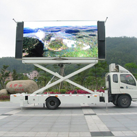 Tout nouveau 3 côtés écran extérieur P6 P5 P4 roulant Mobile publicité Led scène publicité affichage médias camion Van