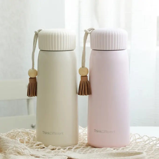 Wholesale Cute Thermos Water Bottle Matte 400ml 250ml Mini Insulated Stainless Steel Water Bottle Keeps Cold And Hot