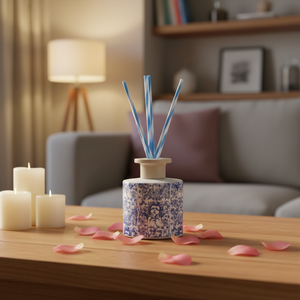 Ensemble de flacons diffuseurs vides en verre gaufré haut de gamme pour parfum, 60 ml, pour bureau et maison, collection 2022-2024, par le fabricant Hetras - Product Image 6