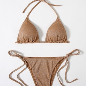 Conjunto de Bikini de 2 Piezas para Mujer, Diseño Floral de Lujo 2025, Ropa de Playa Informal, Sostén Push-Up con Estampado de Leopardo, Rayas, Cuadros y Paisley - Product Image 3