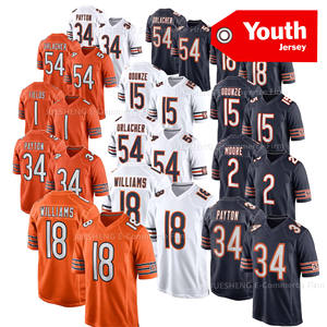 Chicago Jeugd Jersey Groothandel Voetbalshirt van hoge kwaliteit 18 # Williams 2 # Moore 34 # Payton gestikte VP USA voetbaltenue - Product Image 1
