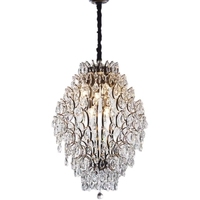 Lustre suspendu moderne en cristal doré pour salle à manger, bar, hôtel, maison, restaurant, luminaire de plafond Raindrop Lighting