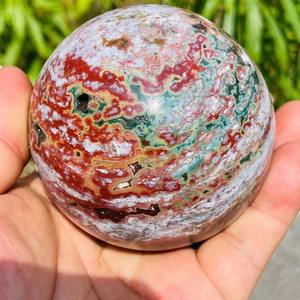 8-8.5cm Genuine Stone Ocean Jasper Ball Handmade Ocean Jasper <b>Sphere</b> Gifts Ocean Jasper <b>Sphere</b> - Product Image 5
